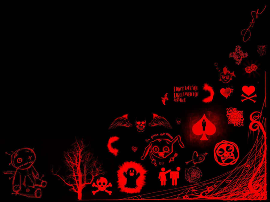 Dark Cute Gothic Symbols Wallpaper