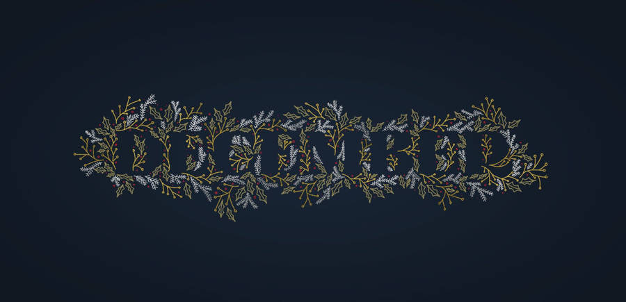 Dark December Lettering Wallpaper