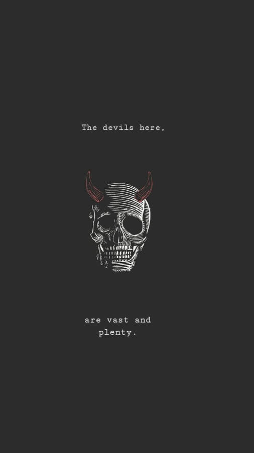 Dark Devil Is Here Quote Wallpaper