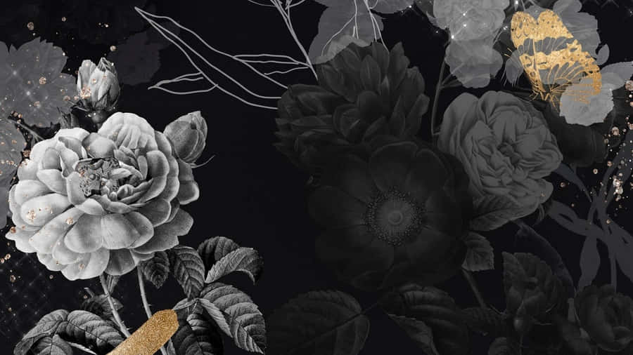 Dark Flourish Aesthetic – Divine Beauty And Subdued Mystery Wallpaper