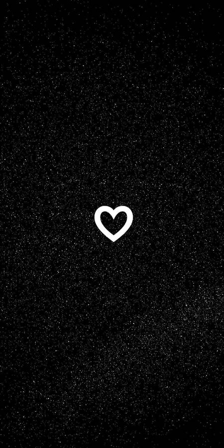 Dark Girly Heart With Sparkles Wallpaper