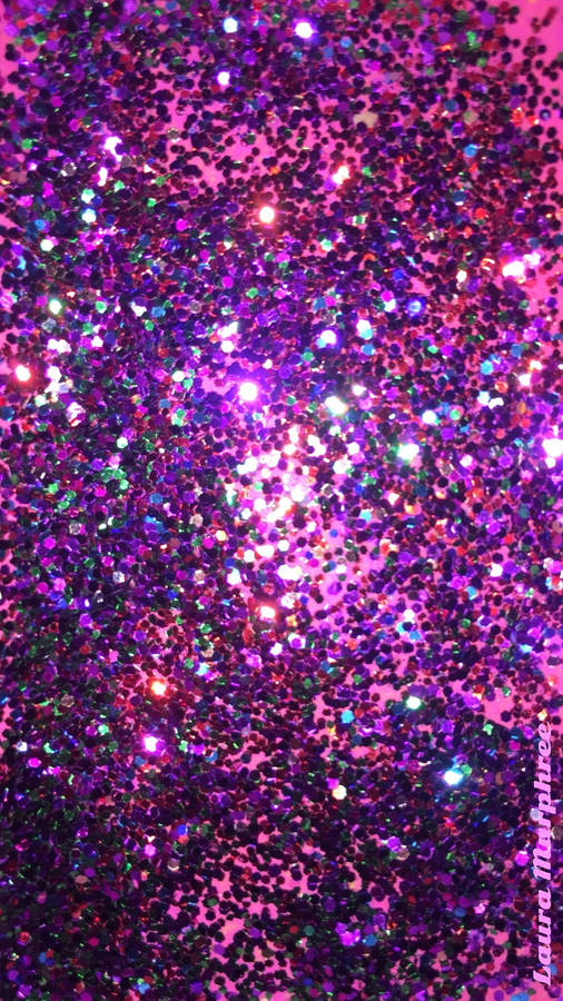 Dark Glittery Pink And Blue Wallpaper