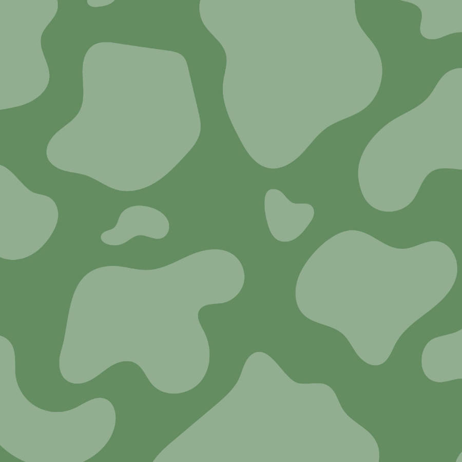 Dark Green Cow Print Wallpaper