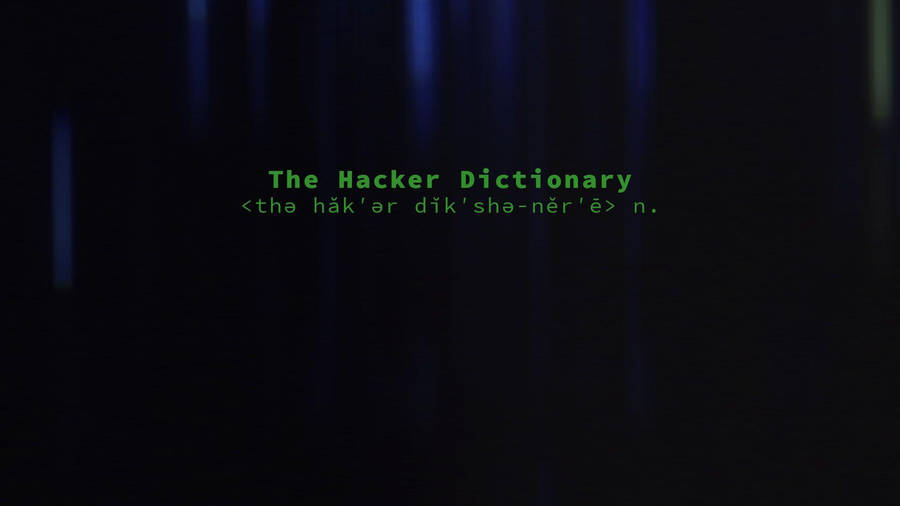 Dark Hacker Dictionary Wallpaper