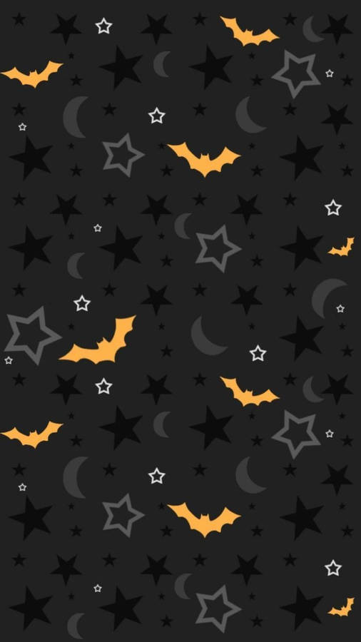 Dark Halloween Bats Pattern Wallpaper