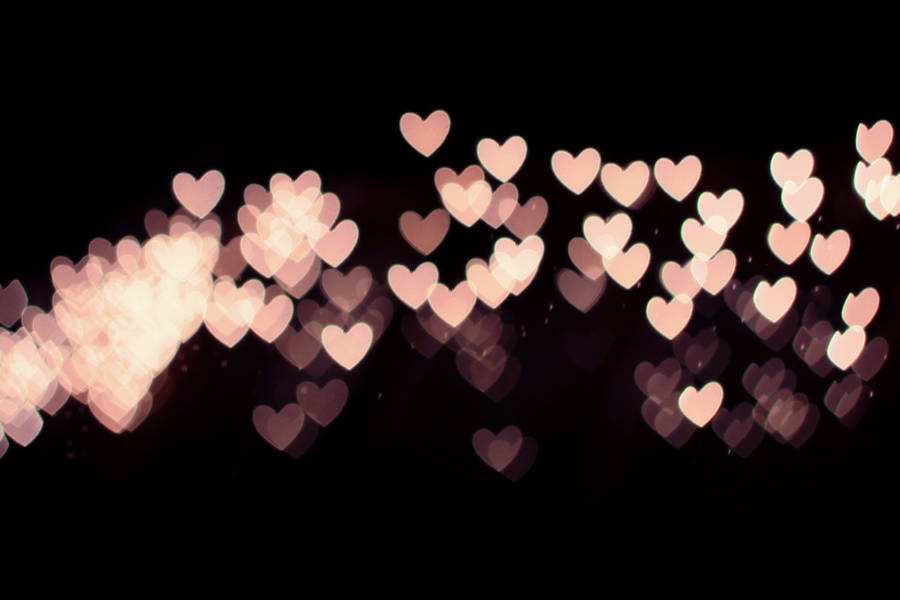 Dark Heart Bokeh Lights Wallpaper