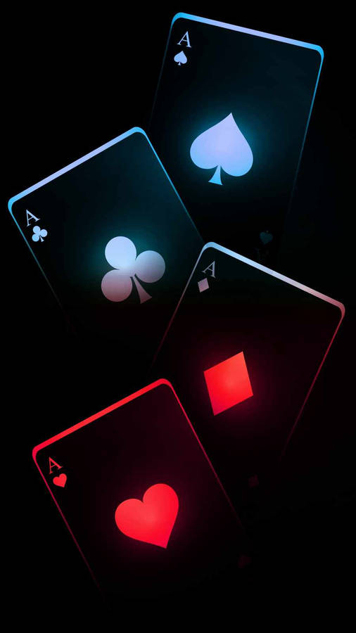 Dark Iphone Poker Cards Wallpaper