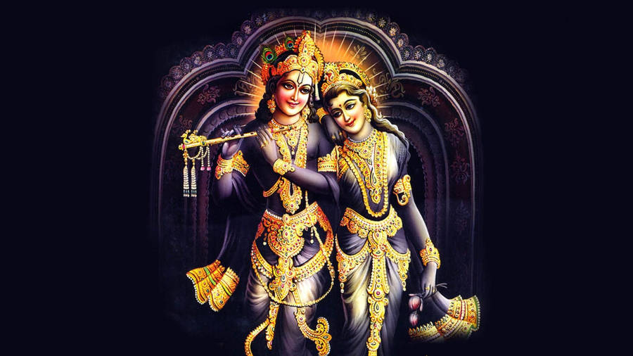 Dark Krishna Couple Wallpaper