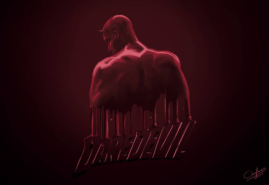 Dark Maroon Daredevil Abstract Wallpaper