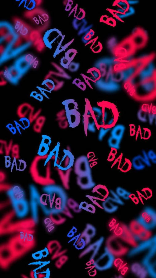 Dark Neon Iphone Words Wallpaper