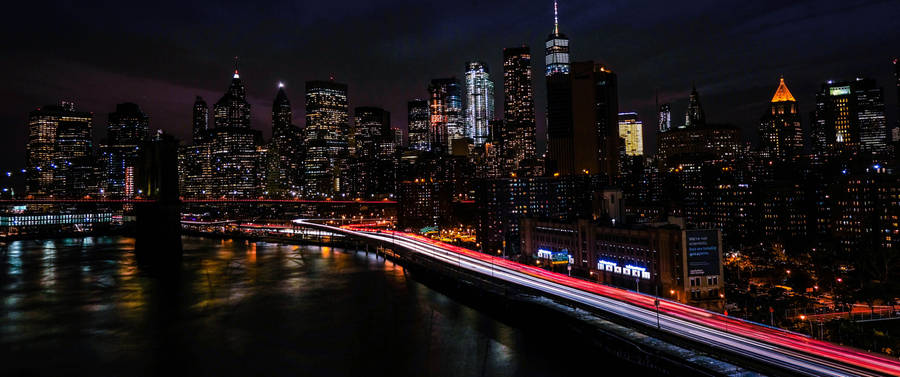 Dark New York City Background Wallpaper