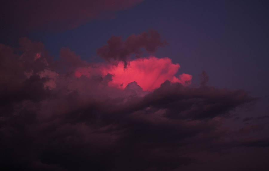 Dark Pink Cloud Wallpaper