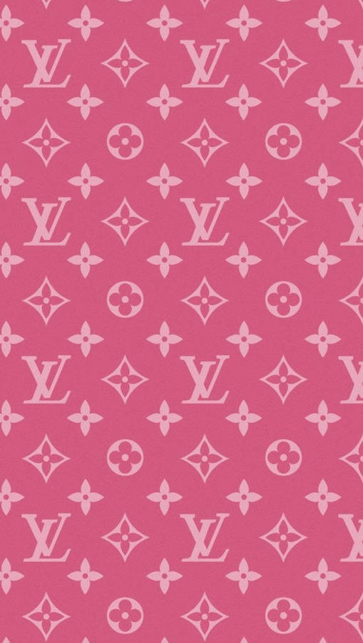 Dark Pink Louis Vuitton Phone Wallpaper