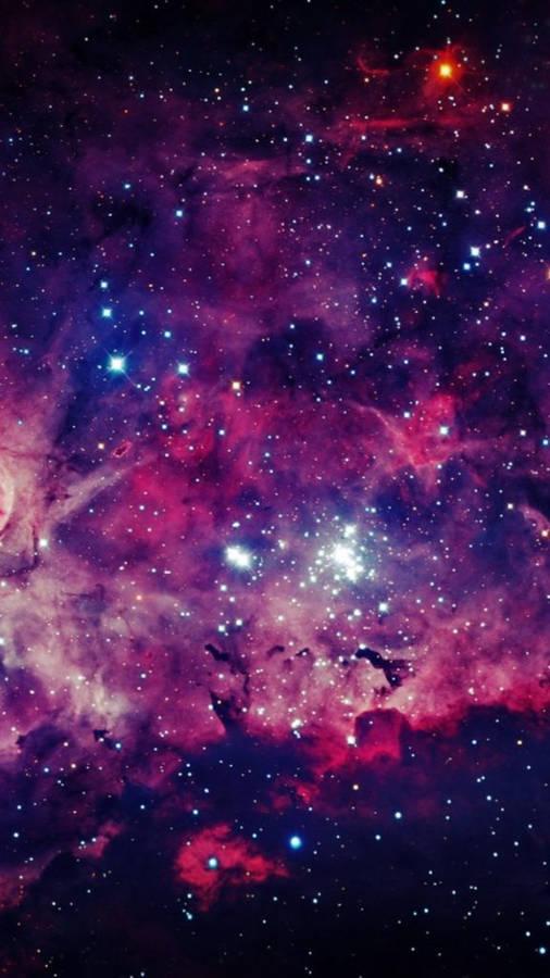 Dark Pink Nebula Space Iphone Wallpaper