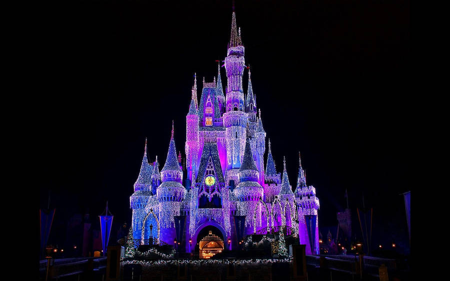 Dark Purple Disney Castle Wallpaper