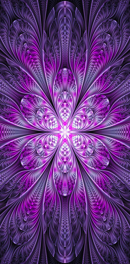 Dark Purple Fractal Full Hd Phone Wallpaper