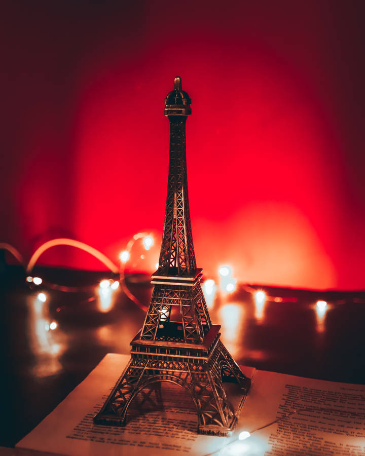 Dark Red Eiffel Tower Wallpaper