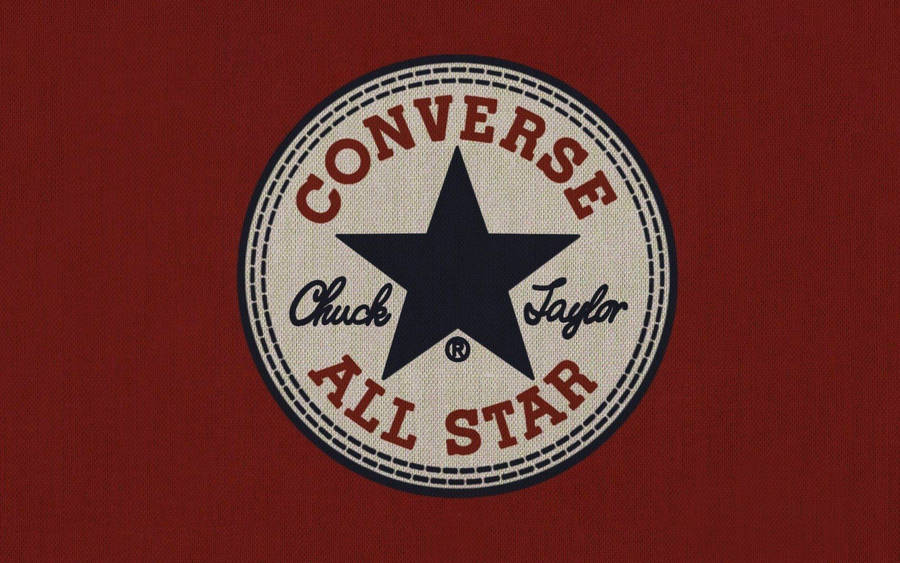 Dark Red Fabric Converse Logo Wallpaper