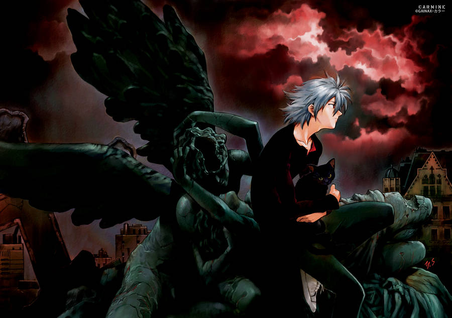 Dark Red Kaworu Nagisa Artwork Wallpaper