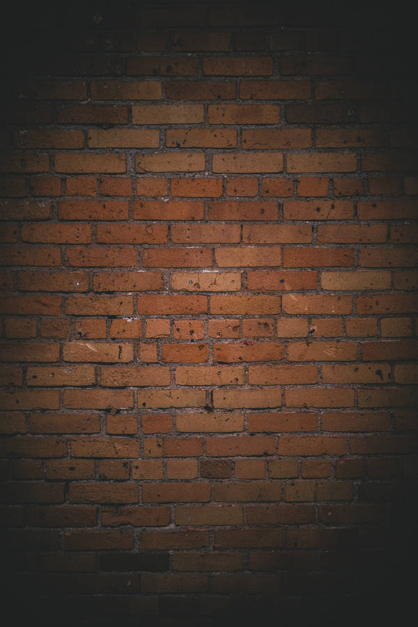 Dark Rusty Brown Brick Wall Wallpaper