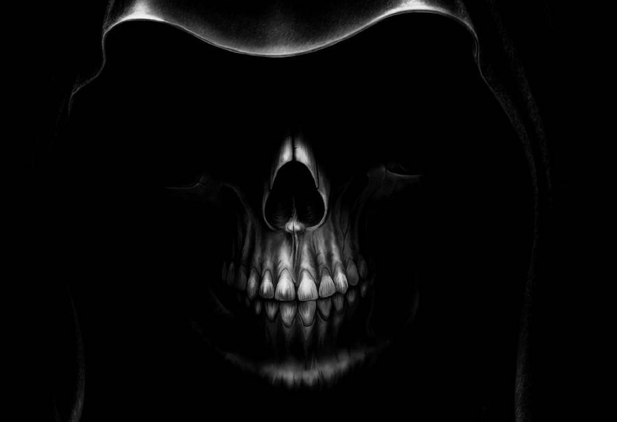 Dark Scary Skeleton Wallpaper