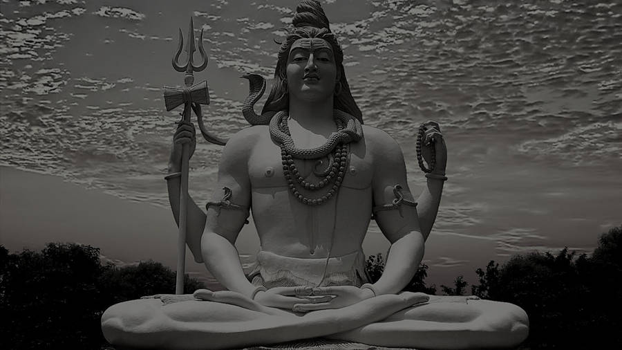 Dark Shiva Hindu Meditating Wallpaper