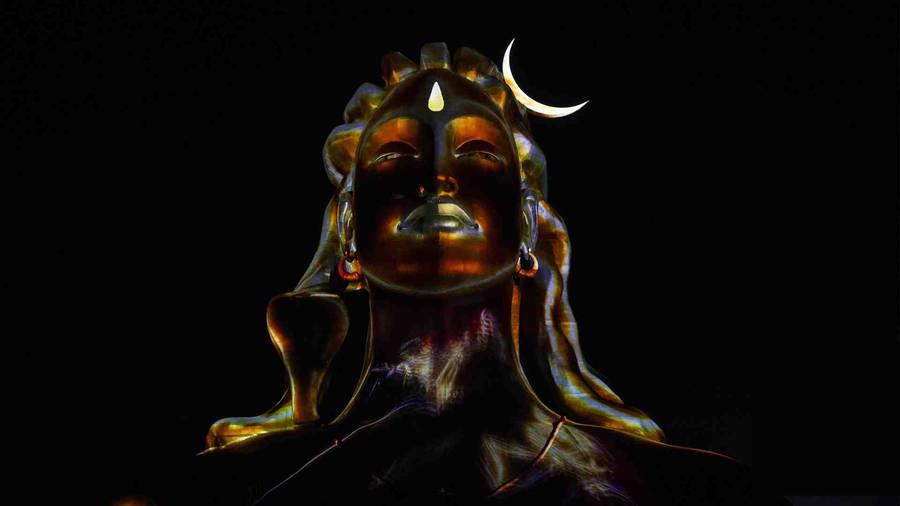 Dark Shiva In Iridescent Gold Wallpaper