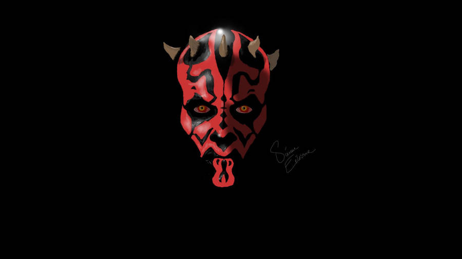 Dark Side Hero Darth Maul Face Wallpaper