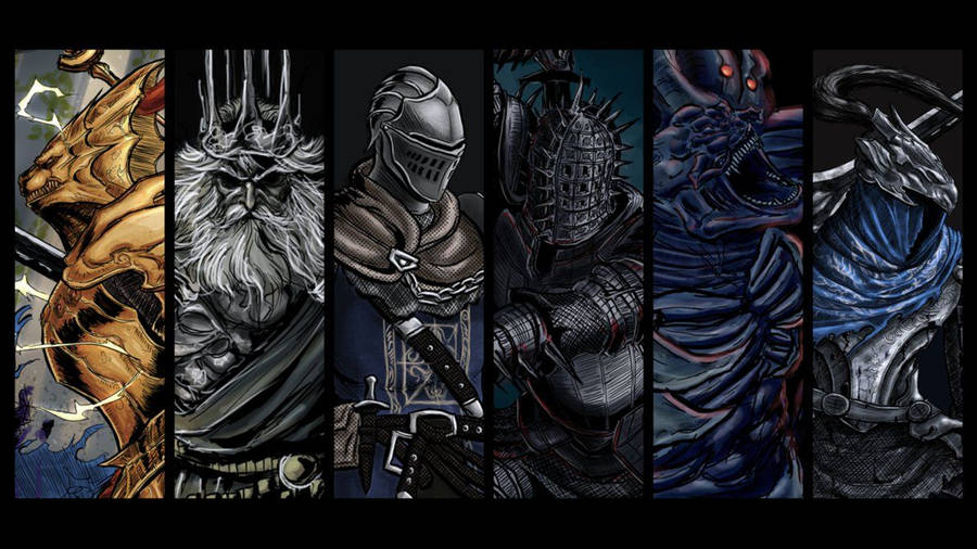 Dark Souls Protagonist Antagonist Cover Wallpaper