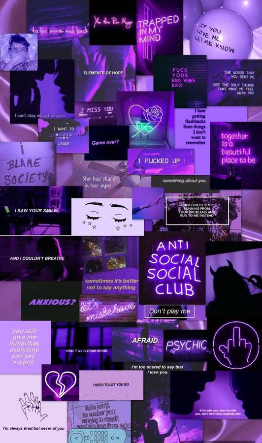 Dark Violet Alt Aesthetic Wallpaper