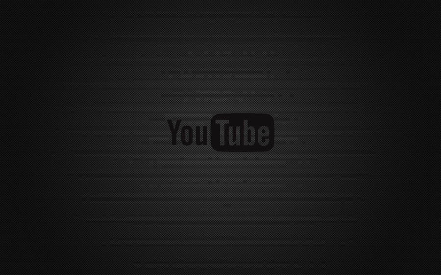 Dark Youtube Logo On Black Background Wallpaper