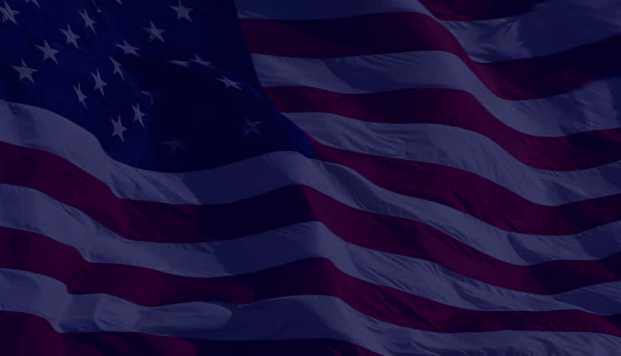 Darkened American Flag Background Wallpaper