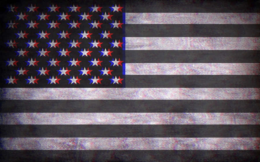 Darkened American Flag Texture Wallpaper