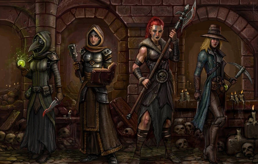 Darkest Dungeon Female Heroes Wallpaper