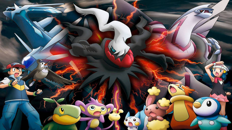 Darkrai And Pokemon Characters Wallpaper