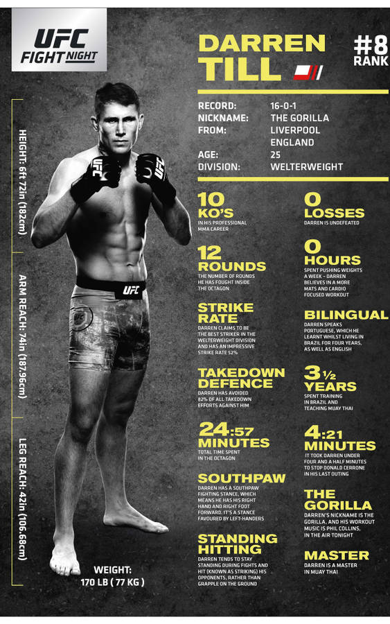 Darren Till Statistics Poster Wallpaper