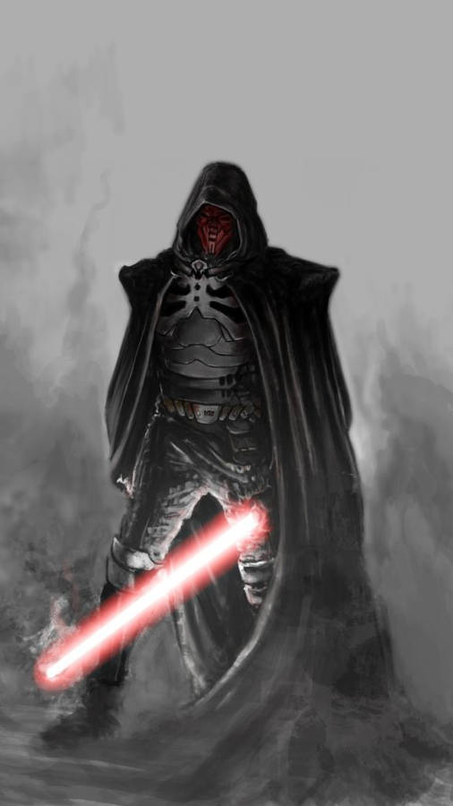 Darth Maul And Lightsaber Star Wars Iphone Wallpaper