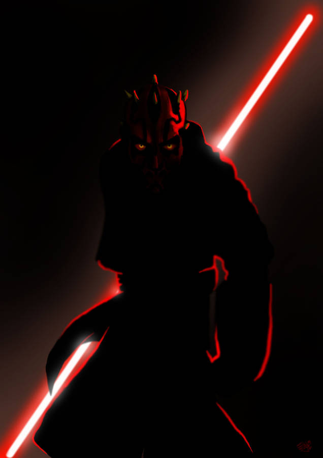 Darth Maul Clone Wars Inspired Art Wallpaper