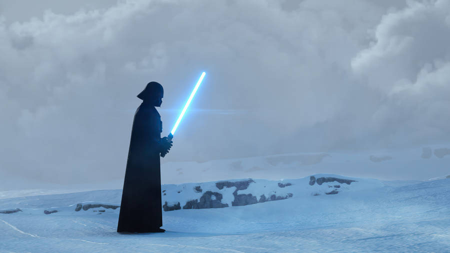 Darth Vader 4k Blue Lightsaber Wallpaper