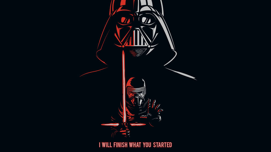 Darth Vader And Kylo Ren Fan Art Wallpaper
