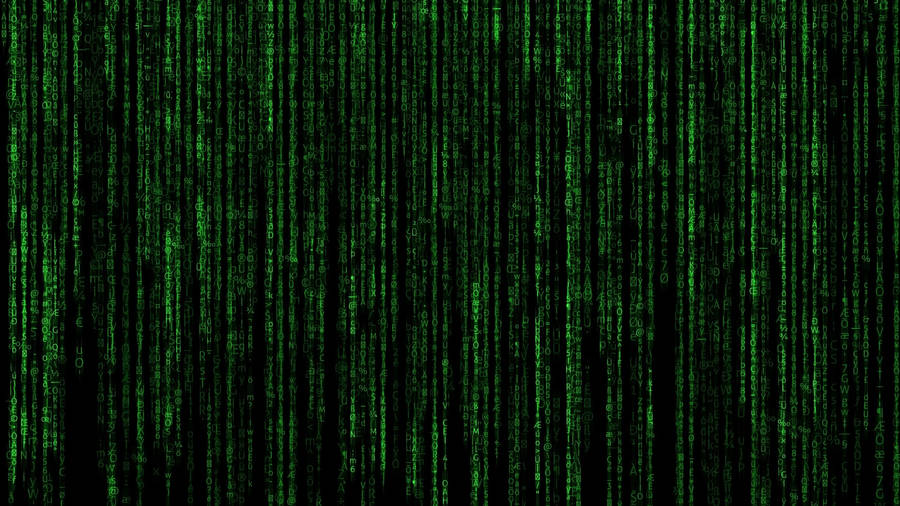 Data Green Codes Falling Matrix Wallpaper