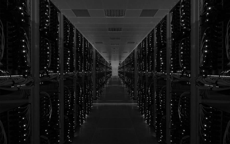 Database Center Monochrome Wallpaper