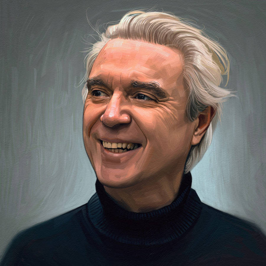 David Byrne Smiling Profile Photography Wallpaper