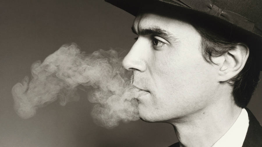 David Byrne Smoking Cigarette Photography Wallpaper