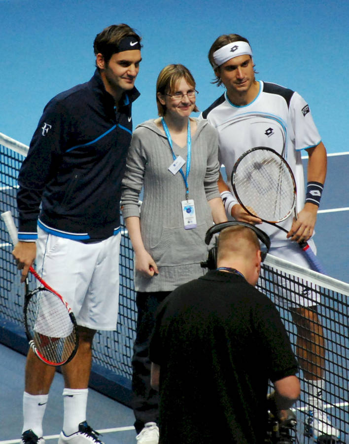 David Ferrer And Roger Federer Wallpaper