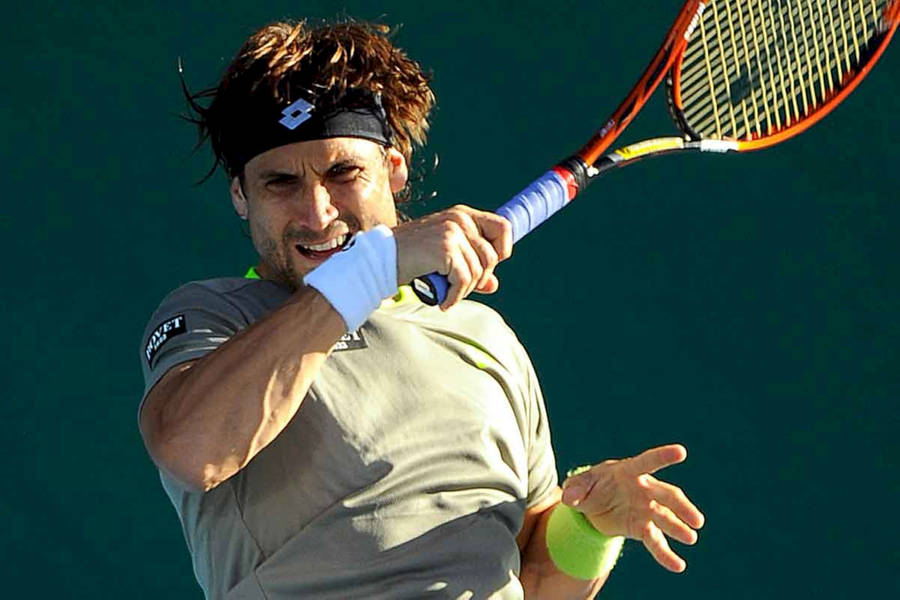 David Ferrer's Intense Game Face Wallpaper