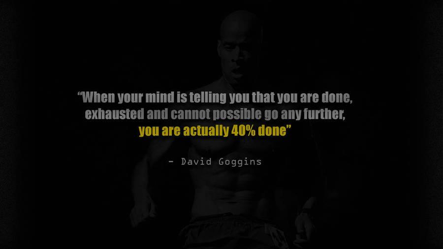 David Goggins Hard Work Quote Wallpaper