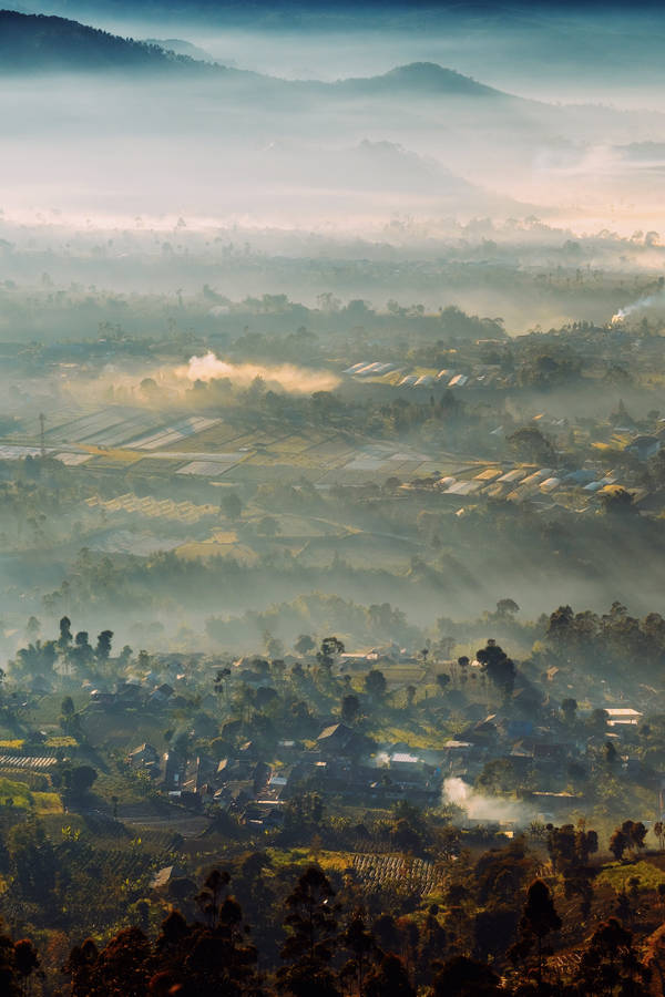 Dawn In Bandung City Wallpaper