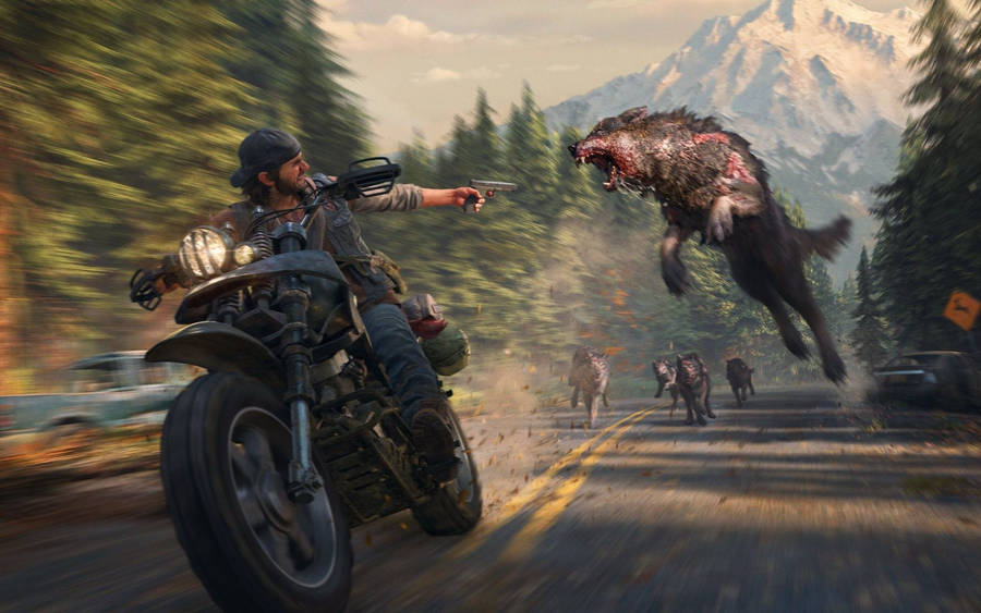 Days Gone Zombie Wolves Attack Wallpaper