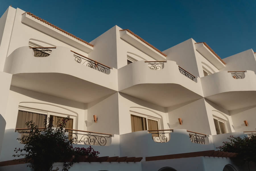 Daytime Hotel Balconies Wallpaper